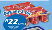 Clover The Classic Smooth Yoghurt-2x6x100g