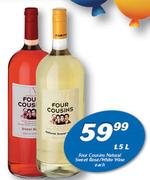 Four Cousins Natural Sweet Rose/White Wine-1.5Ltr Each