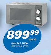 Defy 20Ltr Microwave 700W- Each