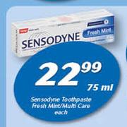 Sensodyne Toothpaste Fresh Mint/Multi Care-75ml Each