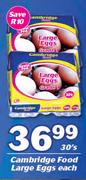 Cambridge Food Large Eggs-30's Each