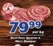 Beef Fore Quarter & Wors Hamper-Per kg