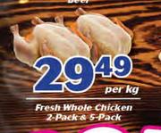 Fresah Whole Chicken 2's & 5's-Per kg