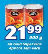 All Gold Super Fine Apricot Jam-900g Each