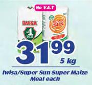 Iwisa/ Super Sun Super Maize Meal-5kg Each