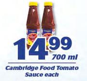 Cambridge Food Tomato Sauce-700ml Each