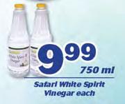 Safari White Spirit Vinegar-750ml Each