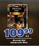 Drostdy Hof Adelpracht Wine-3Ltr Each