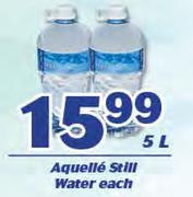 Aquelle Still Water-5Ltr Each