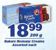 Bakers Romany Creams-200g Each