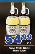 Paarl Perle White Wine-2Ltr Each