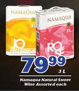 Namaqua Natural Sweet Wine-3Ltr Each