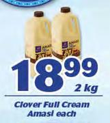 Clover Full Cream Amasi-2kg Each