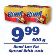 Romi Low Fat Spread Brick-500g Each