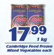 Cambridge Food Frozen Mixed Vegetables-1kg Each
