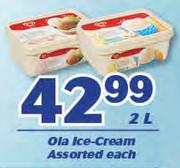 Ola Ice Cream-2Ltr Each