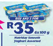 Nutriday Smooth Yoghurt-3x6x100g