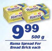 Rama Spread For Bread Brick-500g Each