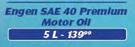 Engen SAE 40 Premium Motor Oil-5Ltr