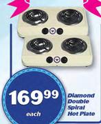Diamond Double Spiral Hot Plate-each