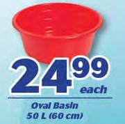 Oval Basin 50Ltr (60cm)-Each