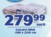 Letsatsi Mink-190 x 220cm Each
