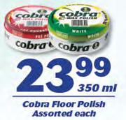 Cobra Floor Polish Assorted-350ml Each