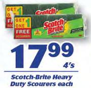 Scotch Brite Heavy Duty Scourers-4's Each
