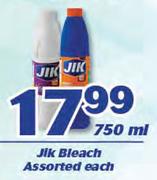 Jik Bleach Assorted-750ml Each