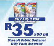 Sta Soft Fabric Softener Doy Pack Assorted-2 x 500ml