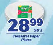 Twinsaver Paper Plates-50's