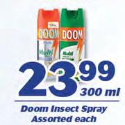 Doom Insect Spray Assorted-300ml Each
