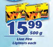 Lion Fire Lighters-500g Each