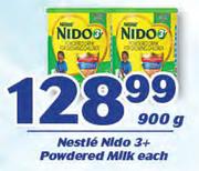 Nestle Nido 3+ Powdered Milk-900g Each