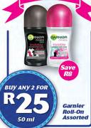 Garnier Roll On Assorted-2 x 50ml