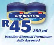 Vaseline Blueseal Petroleum Jelly Assorted-250ml Both For