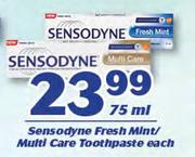 Sensodyne Fresh Mint/Multi Care Toothpaste-75ml Each