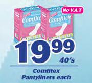 Comfitex Pantyliners-40's Each