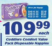 Cuddlers Comfort Value Pack Disposable Nappies-Each