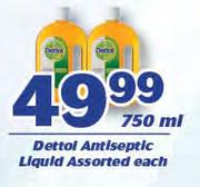 Dettol Antiseptic Liquid Assorted-750ml Each