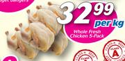 Whole Fresh Chicken 5-Pack-Per kg
