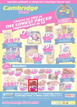 Cambridge Food Nelspruit : August Mid Month (9 Aug - 21 Aug 2018), page 1