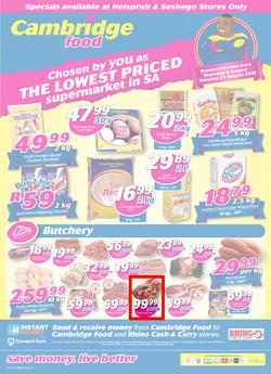 Cambridge Food Nelspruit : August Mid Month (9 Aug - 21 Aug 2018), page 1