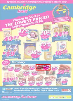 Cambridge Food Nelspruit : August Mid Month (9 Aug - 21 Aug 2018), page 1