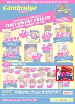 Cambridge Food Nelspruit : August Mid Month (9 Aug - 21 Aug 2018), page 1