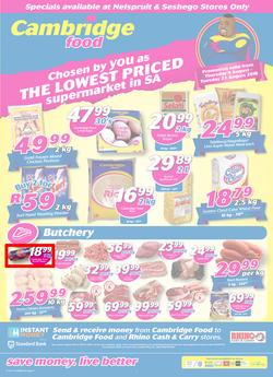 Cambridge Food Nelspruit : August Mid Month (9 Aug - 21 Aug 2018), page 1