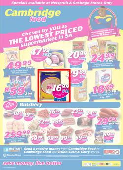 Cambridge Food Nelspruit : August Mid Month (9 Aug - 21 Aug 2018), page 1