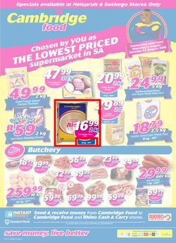 Cambridge Food Nelspruit : August Mid Month (9 Aug - 21 Aug 2018), page 1