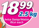 Iwisa Samp/Maize Rice-2.5kg Each