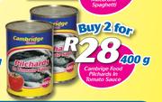 Cambridge Food Pilchards In Tomato Sauce-2 x 400g